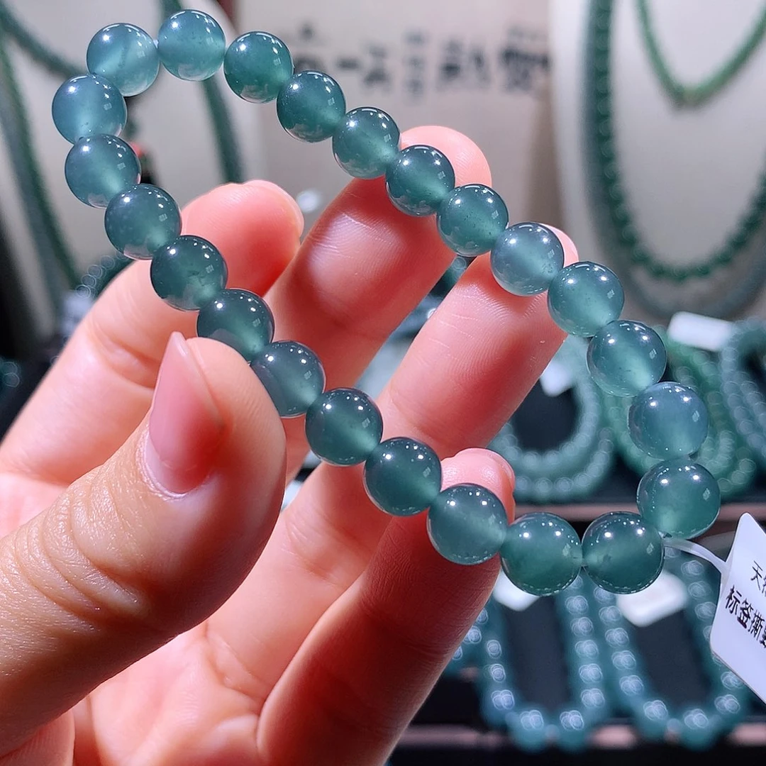 未镶嵌手链翡翠天然a货翡翠手串8mm
