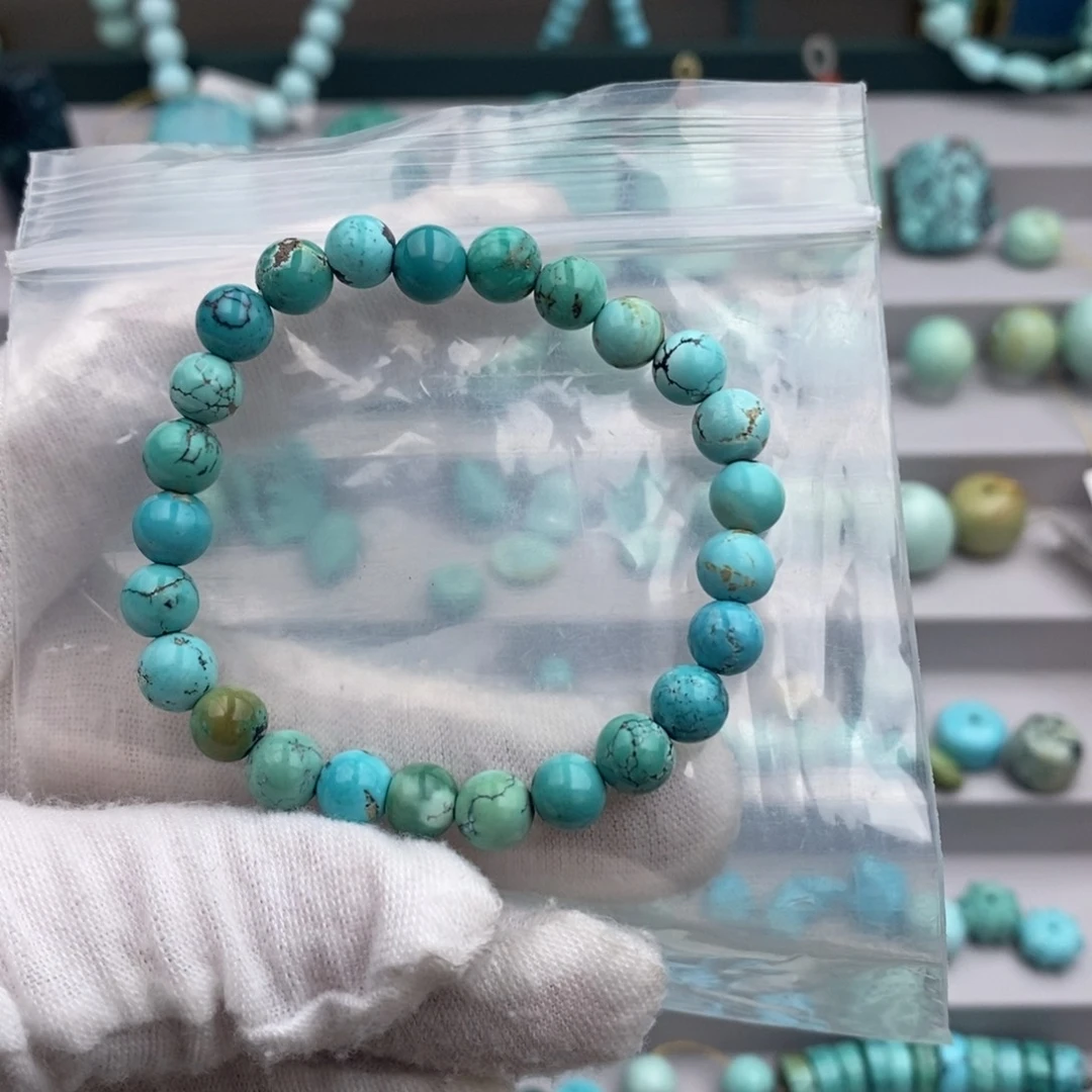 未镶嵌绿松石卡6圆珠手串?*阳