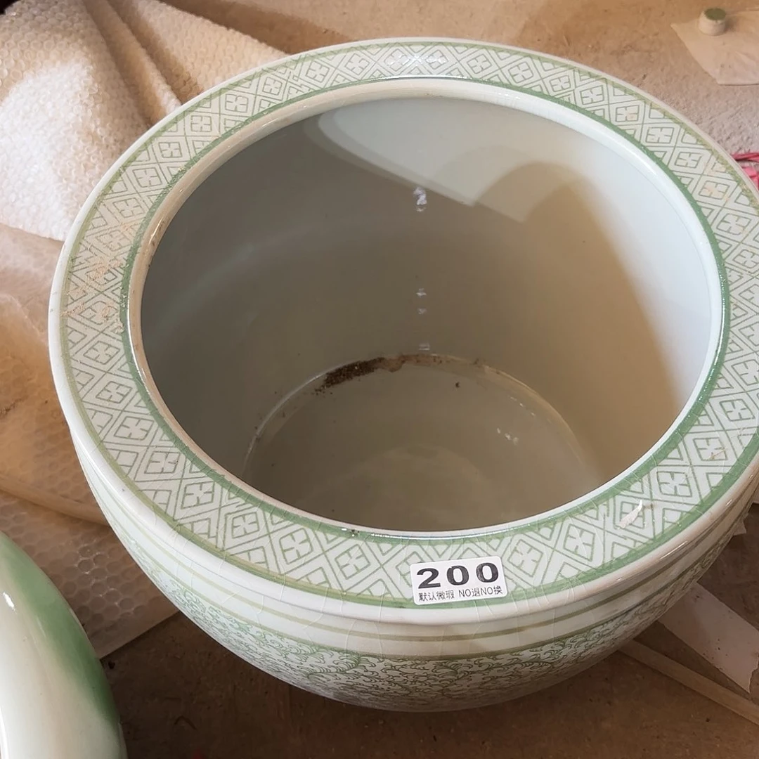 缸40瑕疵陶瓷200青勾莲