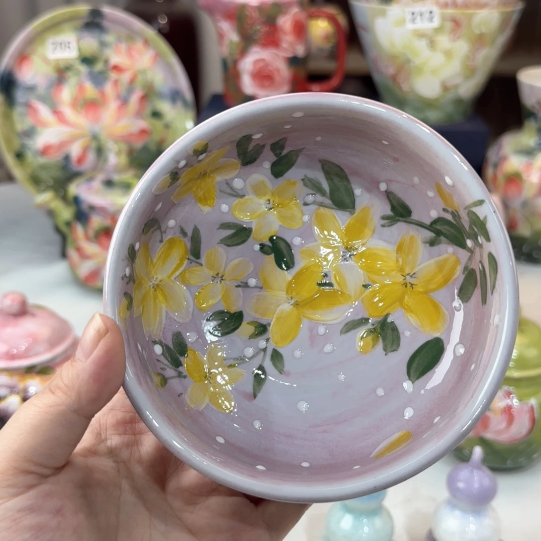 景德镇手绘高温釉下彩陶瓷茶具