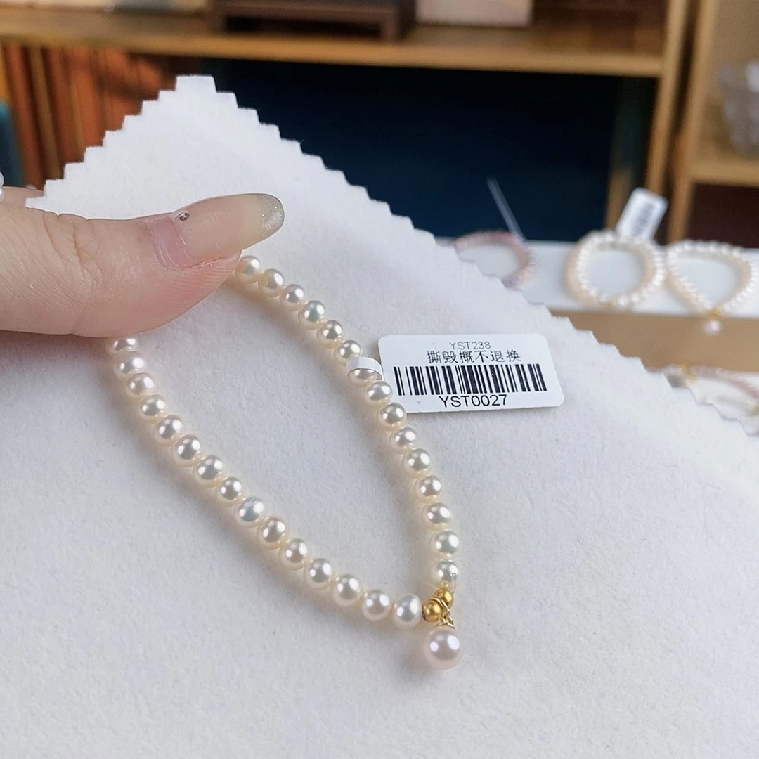 淡水珍珠手链银S925镶嵌