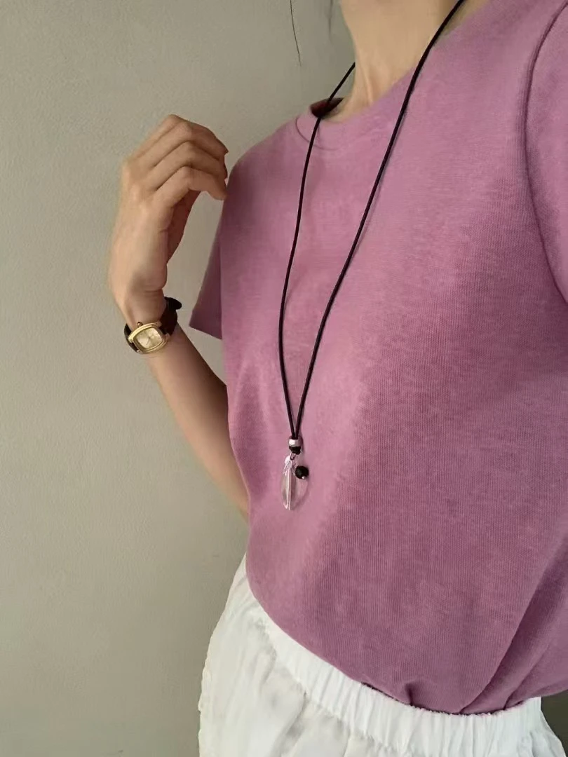 Suli@shop 懶人棉小飞袖T恤简约时尚显瘦上衣