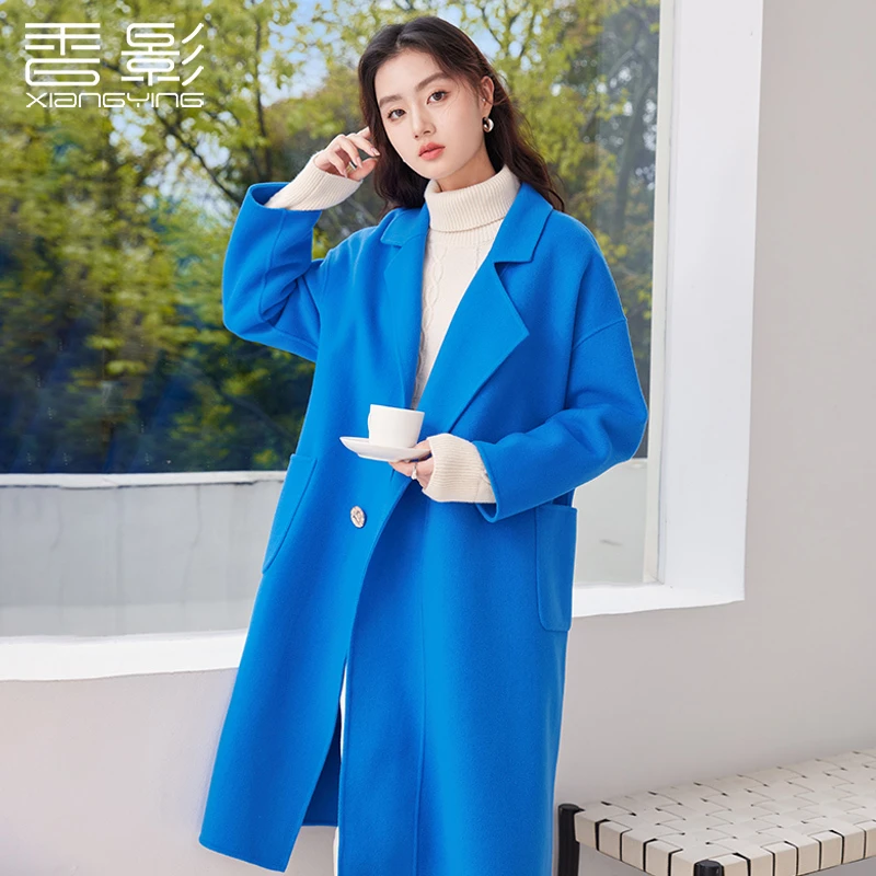 V3112893毛呢外套 香影双面呢大衣女中长款年冬季新