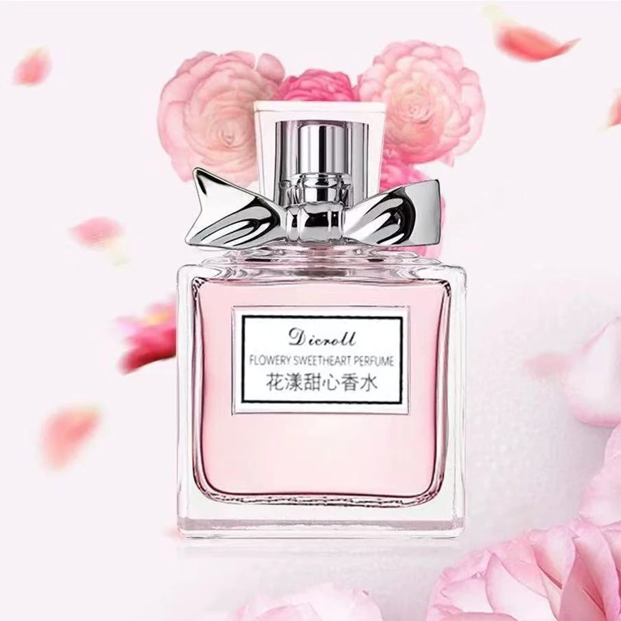 [花漾甜心]持久留香淡香香水淡香花果香香水粉色 50ML经典
