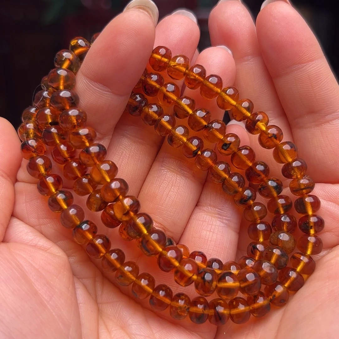 琥珀裸石未镶嵌抚顺琥珀20073。7m m