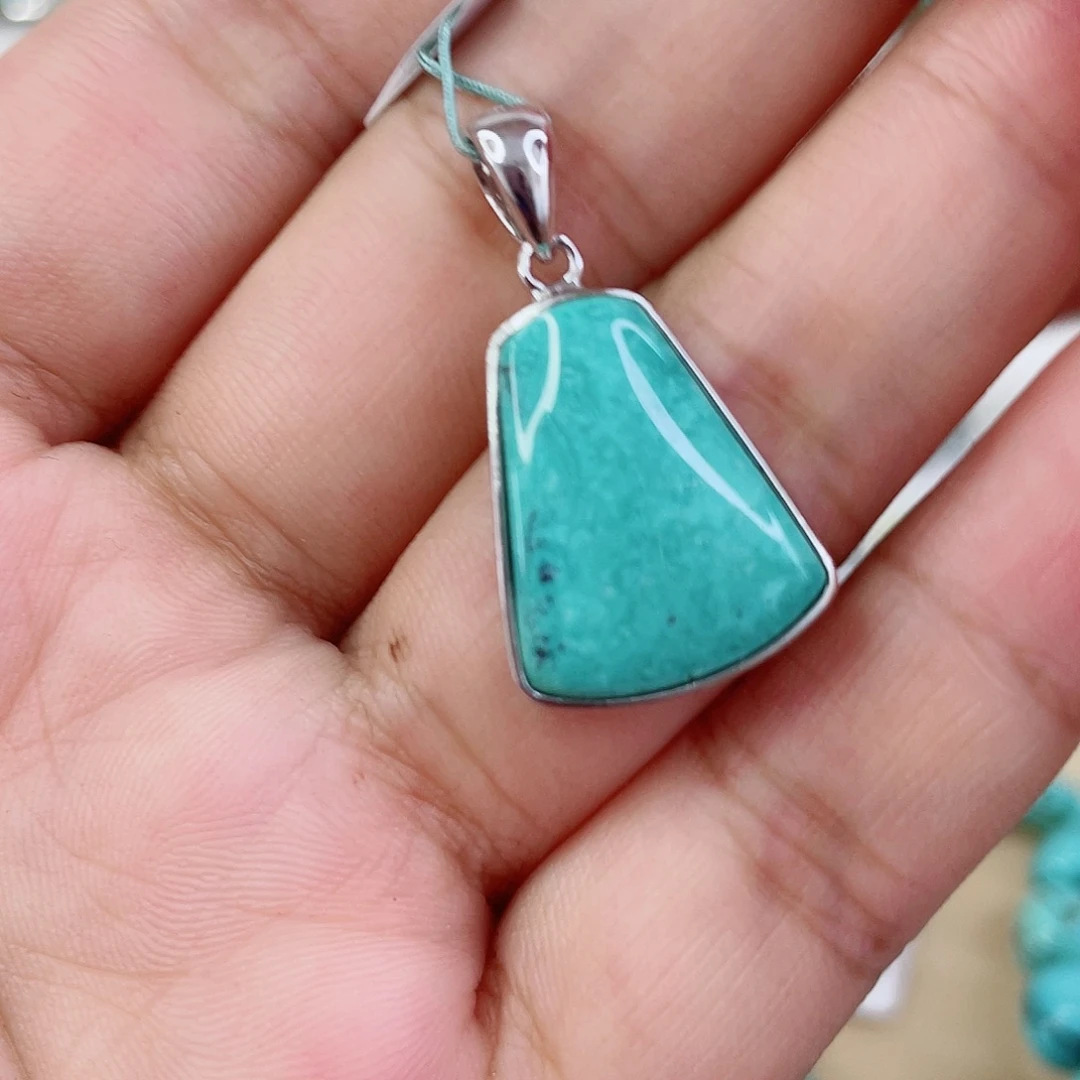 绿松石银S925镶嵌珠宝奇石