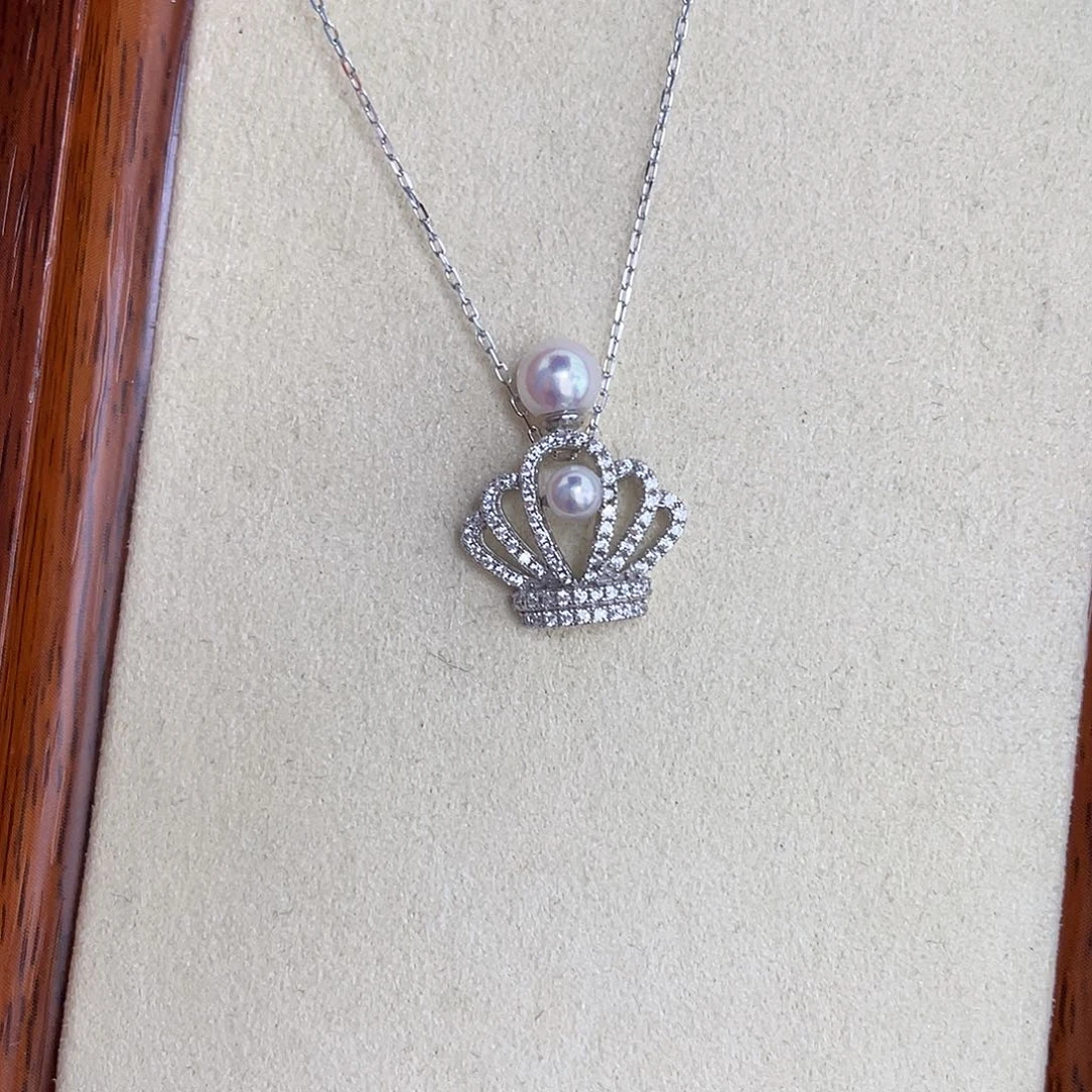 海水珍珠银S925镶嵌颈饰