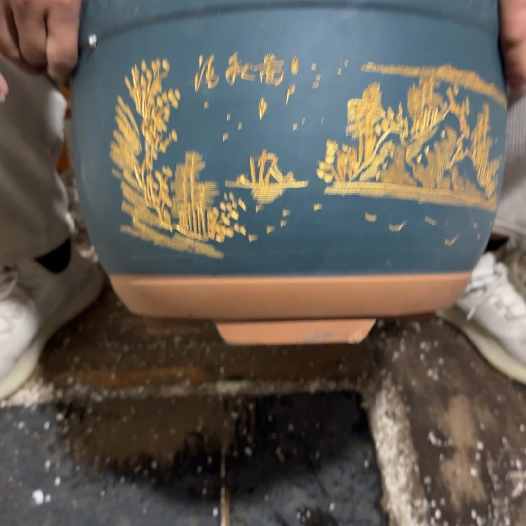 紫砂花盆口径30.20好