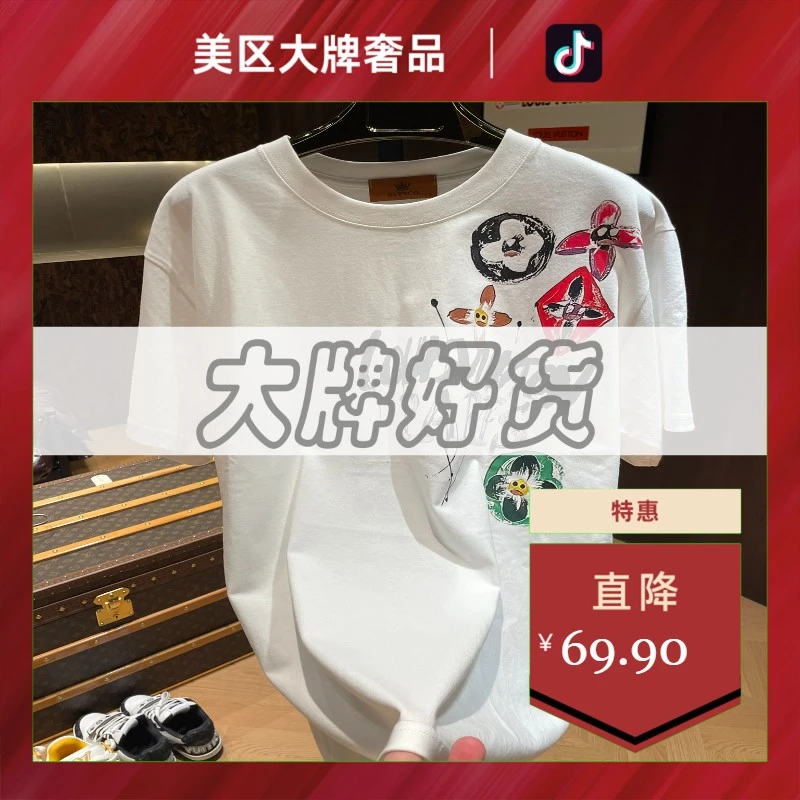 美区大牌奢品-2802# 男装T恤 重磅棉 高克重休闲男士夏季潮流
