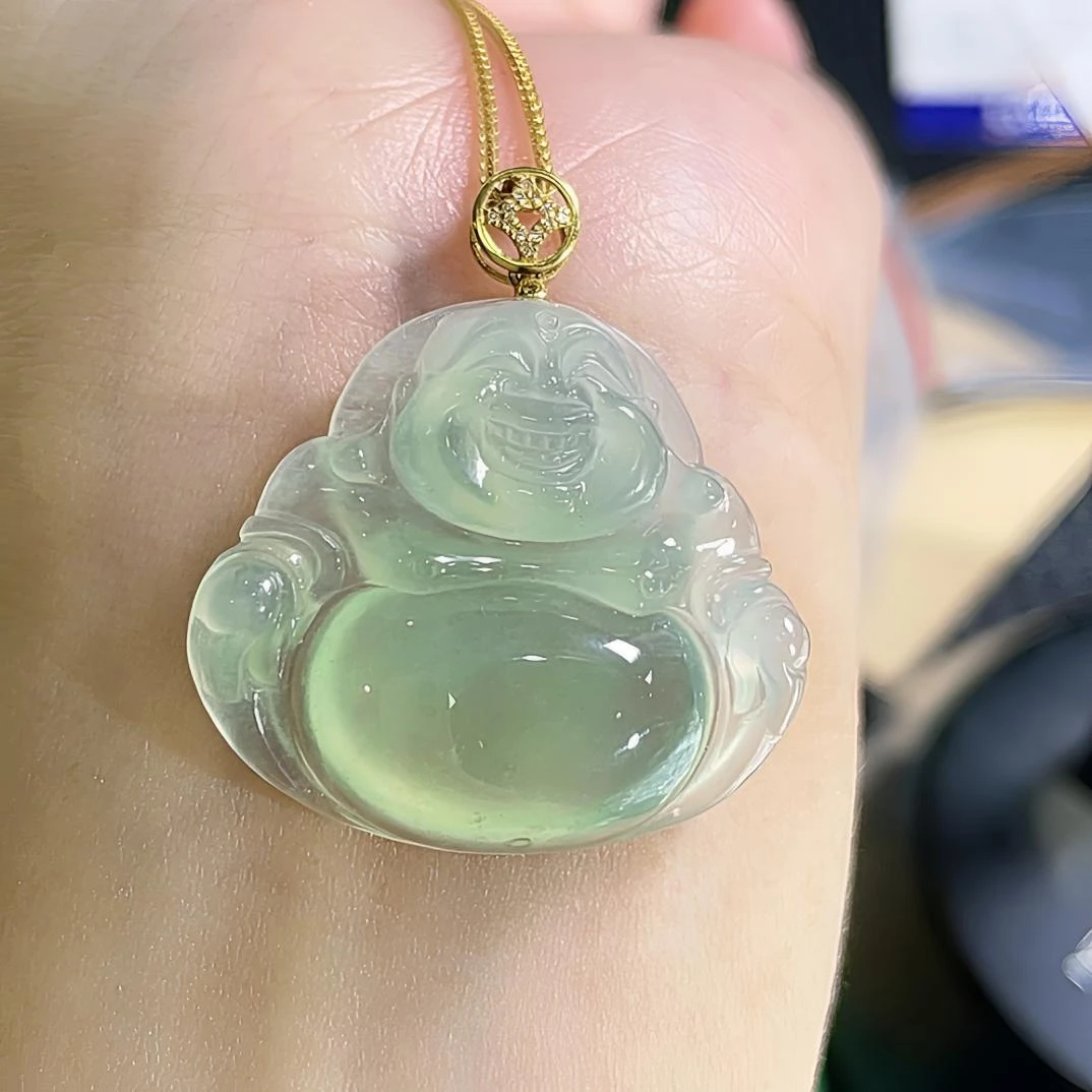 天然缅甸翡翠冰晴绿底,26.8/30.1/6.2/