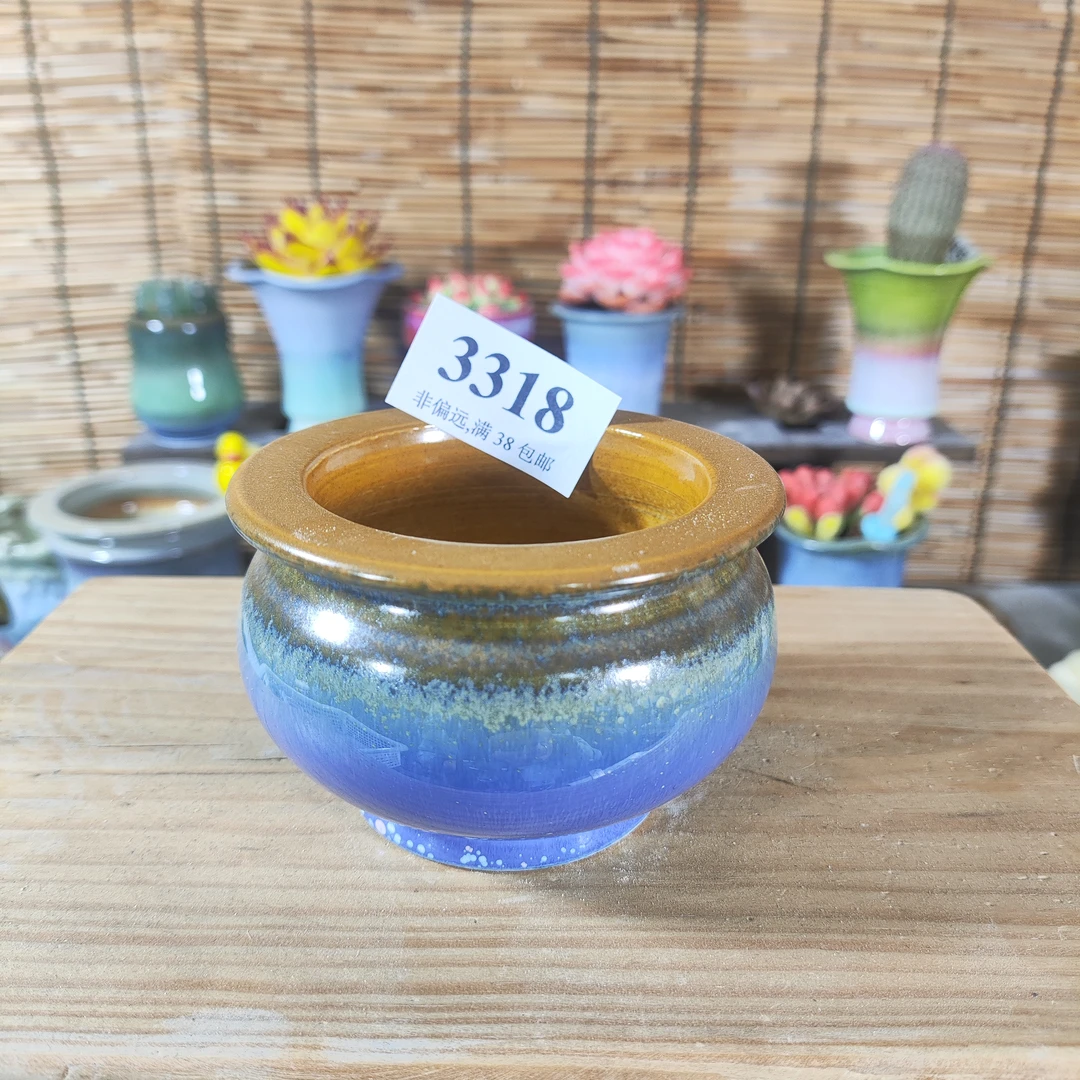 口6高6，3318手工创意多肉花盆摆件迷你多景德镇纯手工制做