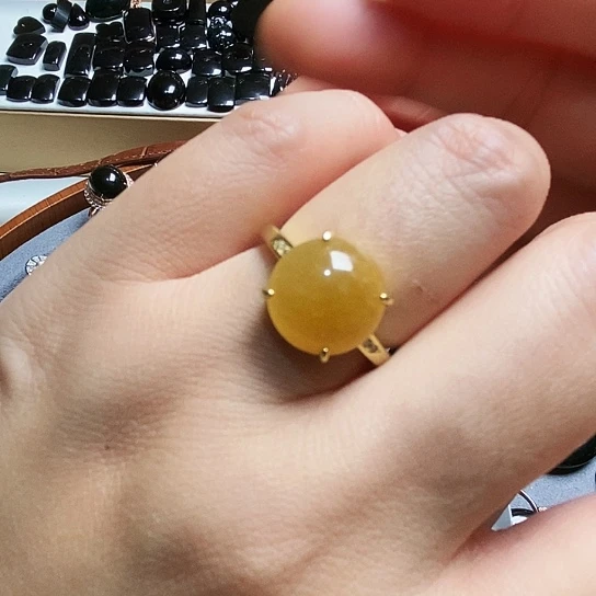 翡翠银S925镶嵌戒指