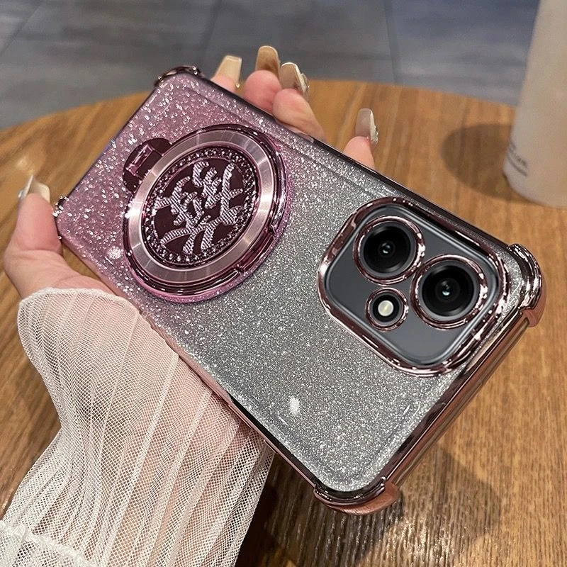 适用华为荣耀400手机壳发财支架防摔DNN-AN00软气囊4OO全包镜头膜