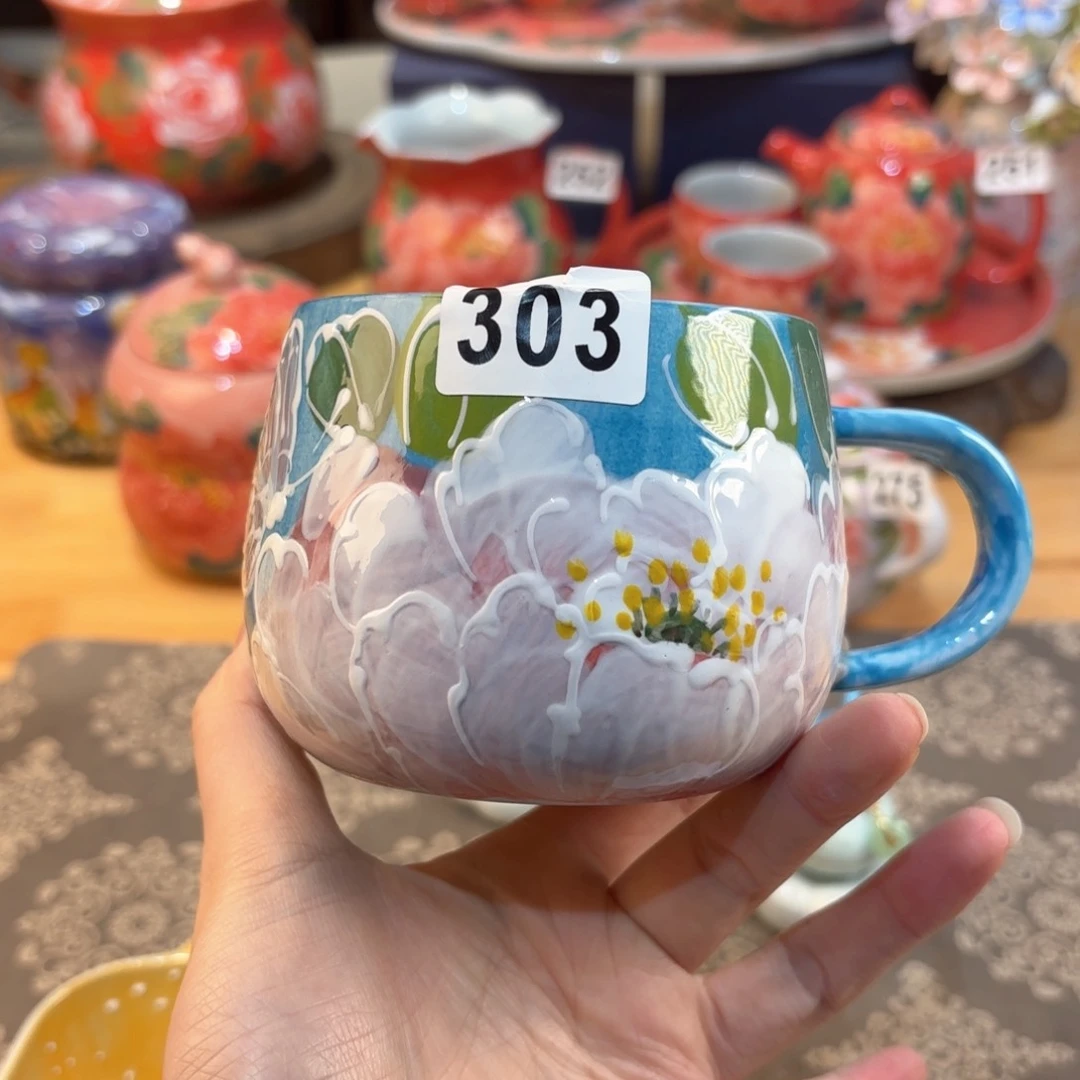 景德镇手绘高温釉下彩陶瓷茶具