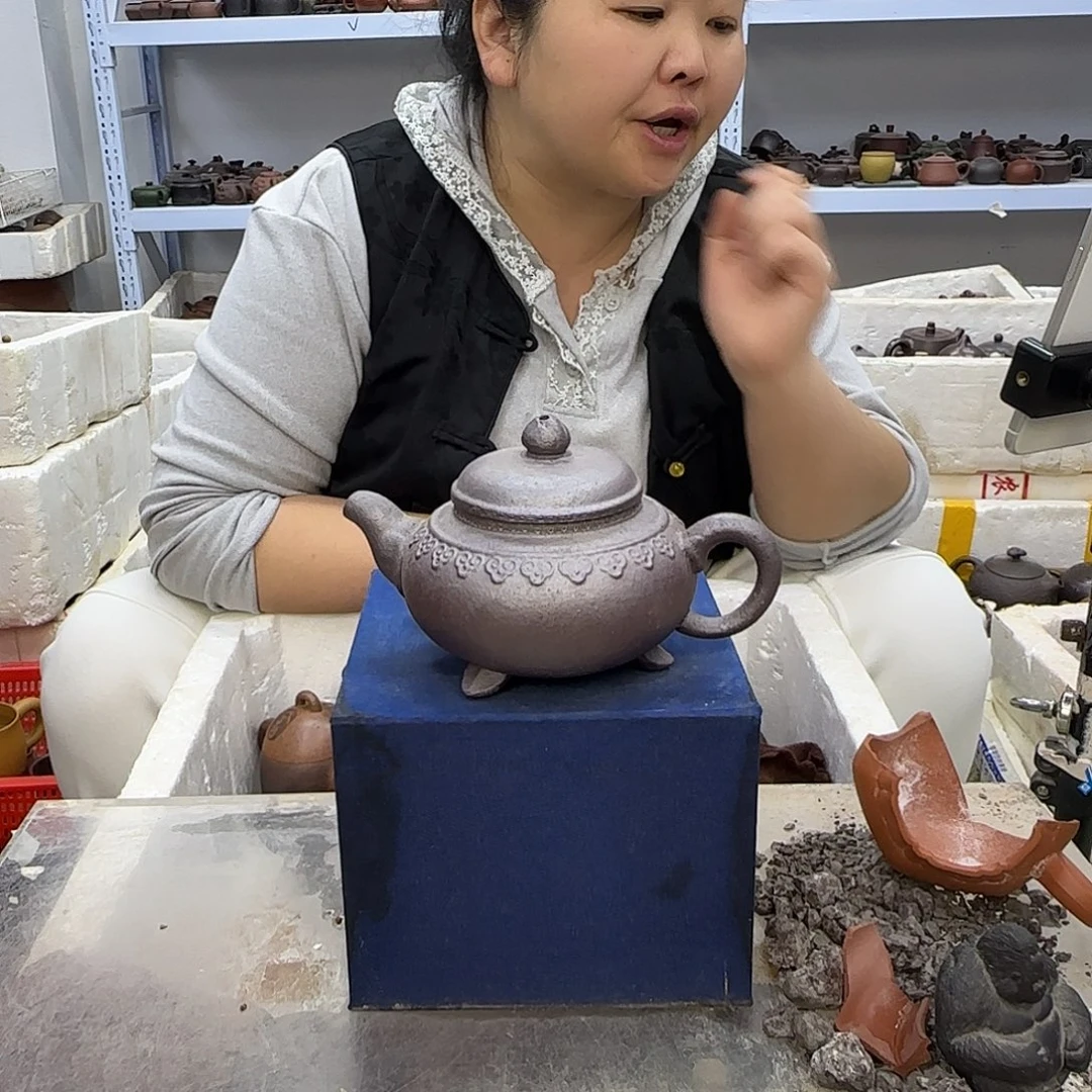 茶壶紫砂宜兴紫砂壶瑕疵处理