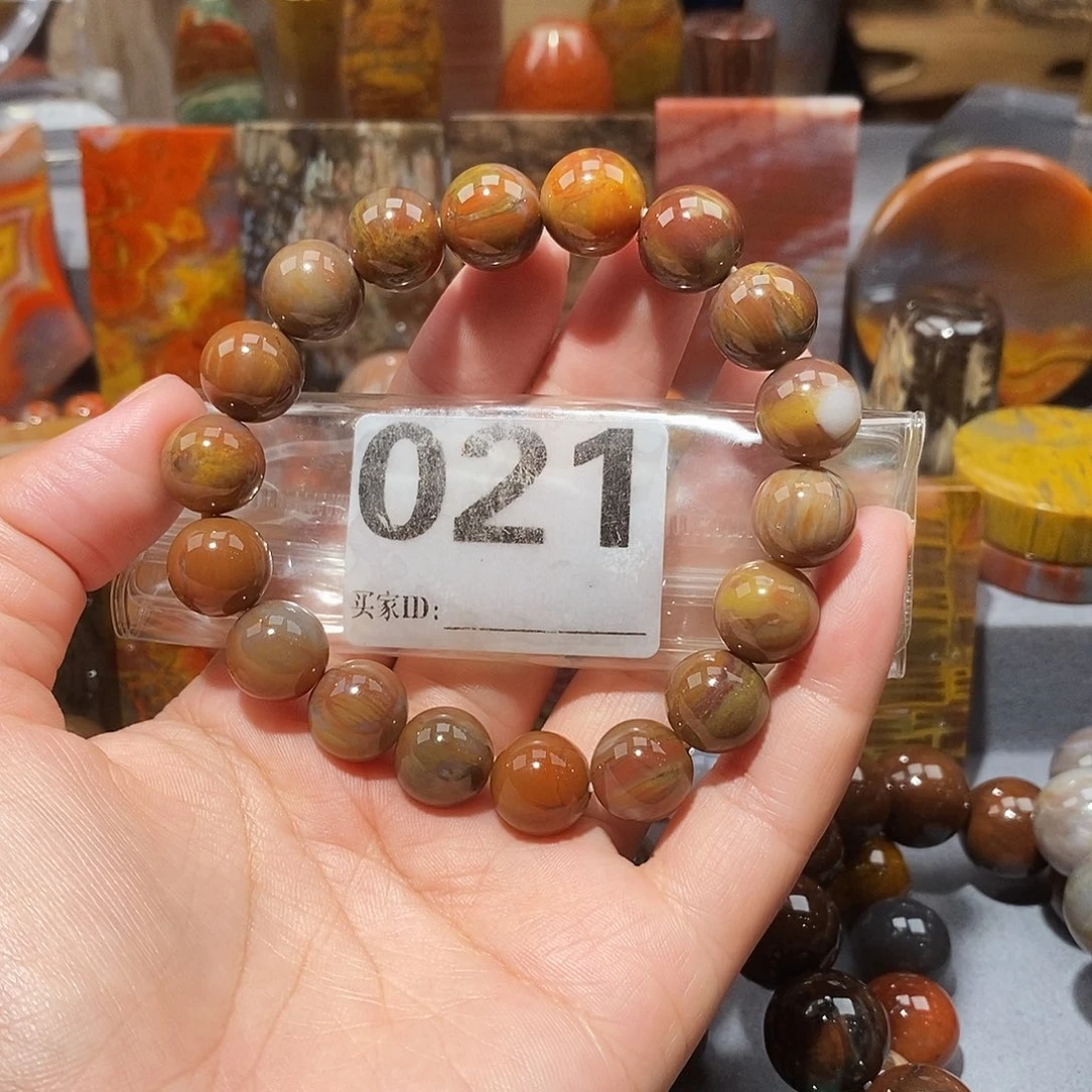 硅化玉天然北票硅化玉手串未镶嵌