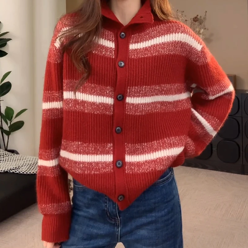 【圣诞气氛毛衣】时尚新款时尚洋气百搭女装纯色针织LK2508307