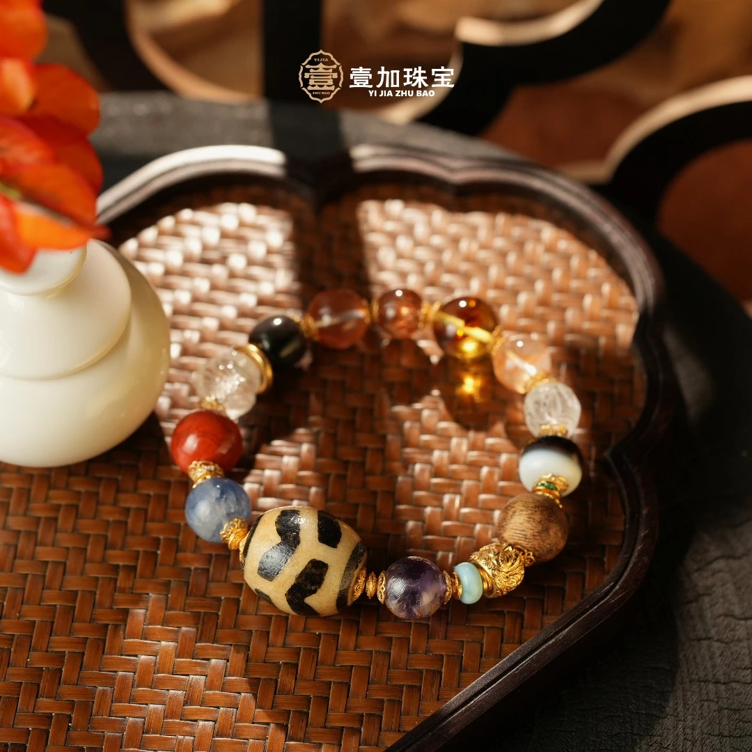 壹加师弟丨手工设计金刚杵六玛瑙手串多样性发一