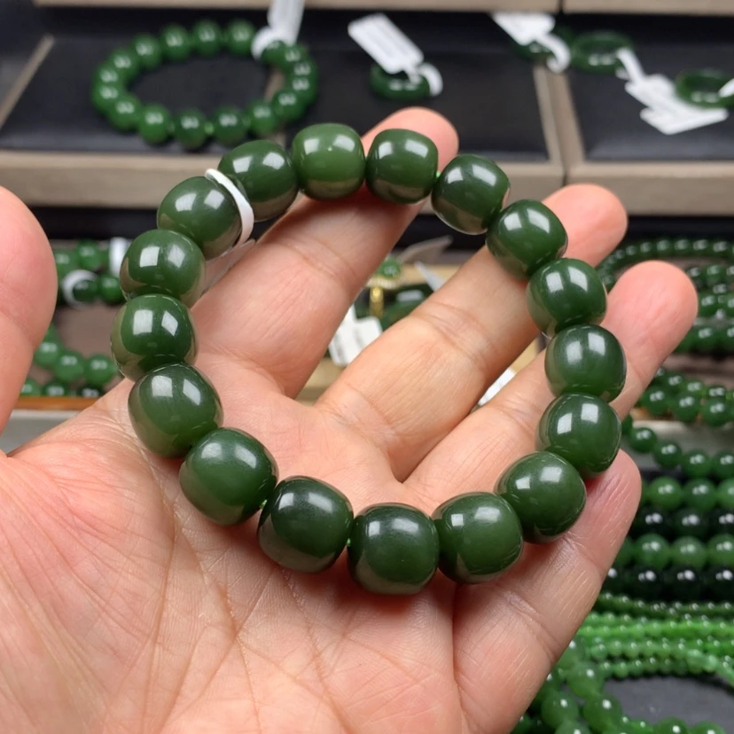【闪购商品】未镶嵌手串和田玉（碧玉）K**i13m m