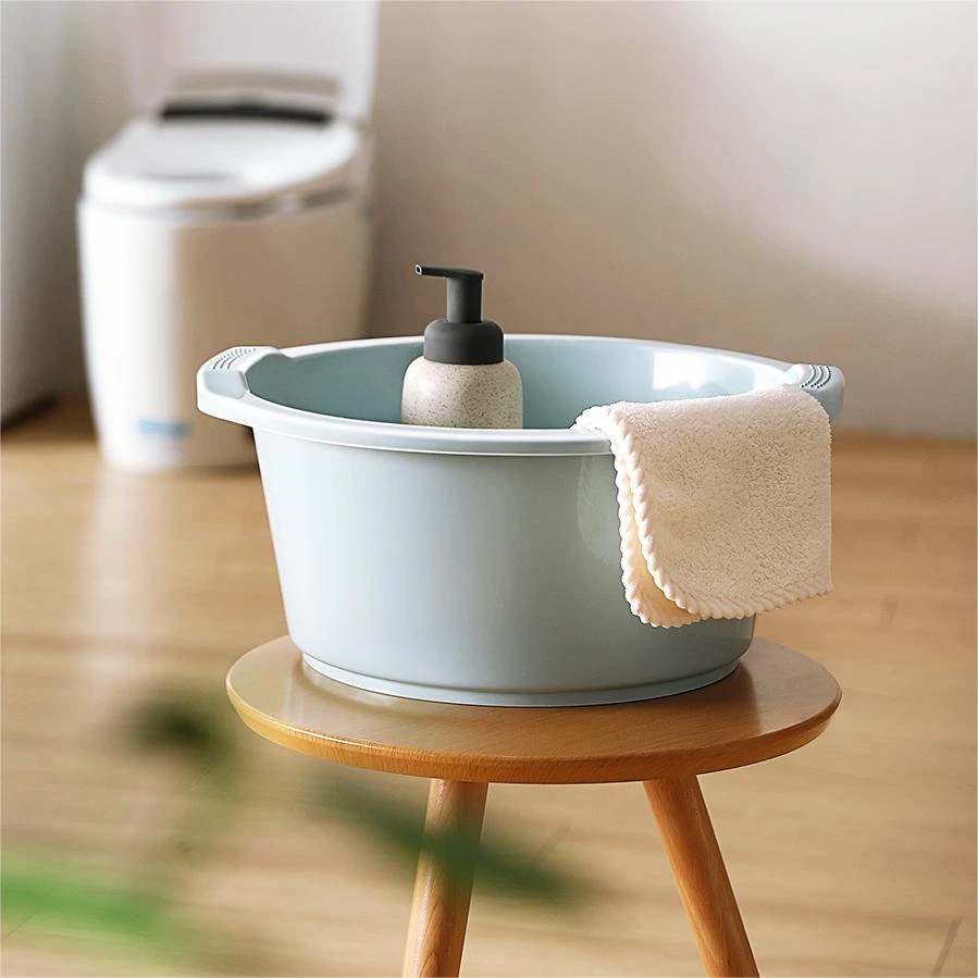 足疗桶按摩洗脚盆家用大号加深款带滚轮泡脚桶塑料材质成人使用