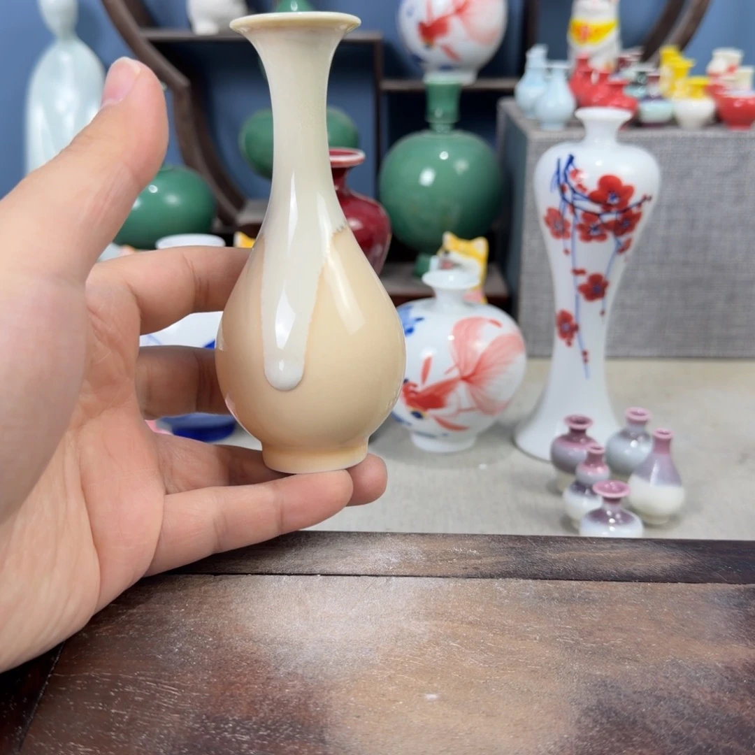 陶瓷手工小花器摆件