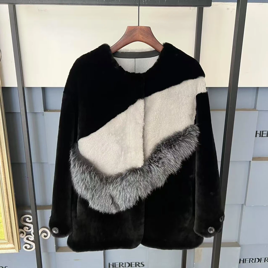 【DCP•Flagship store】85128 2024新款皮毛一体狐狸毛外套