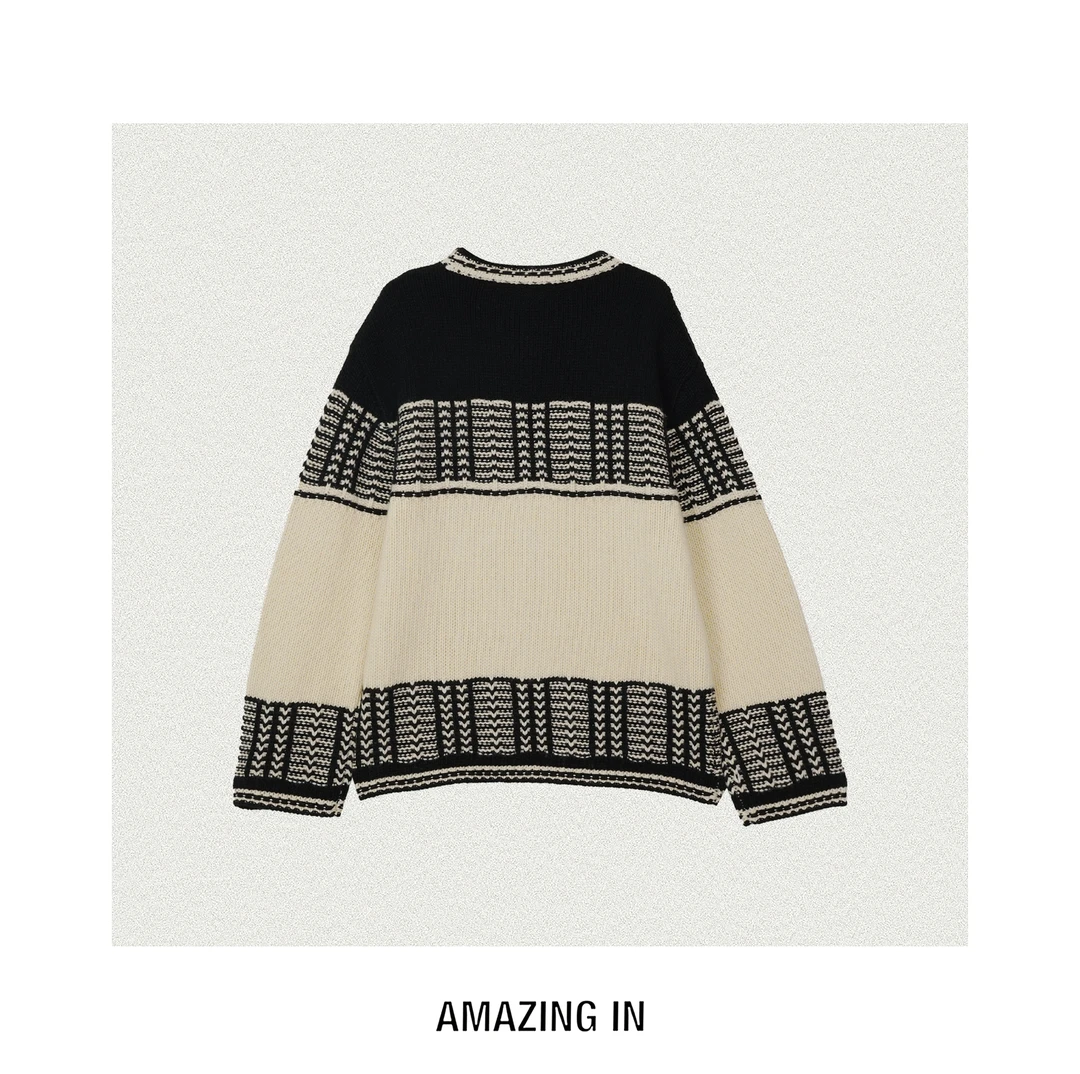 AMAZING IN | 羊毛 | 805g几何提花毛衣女 A251210-AI5CDSWY1454