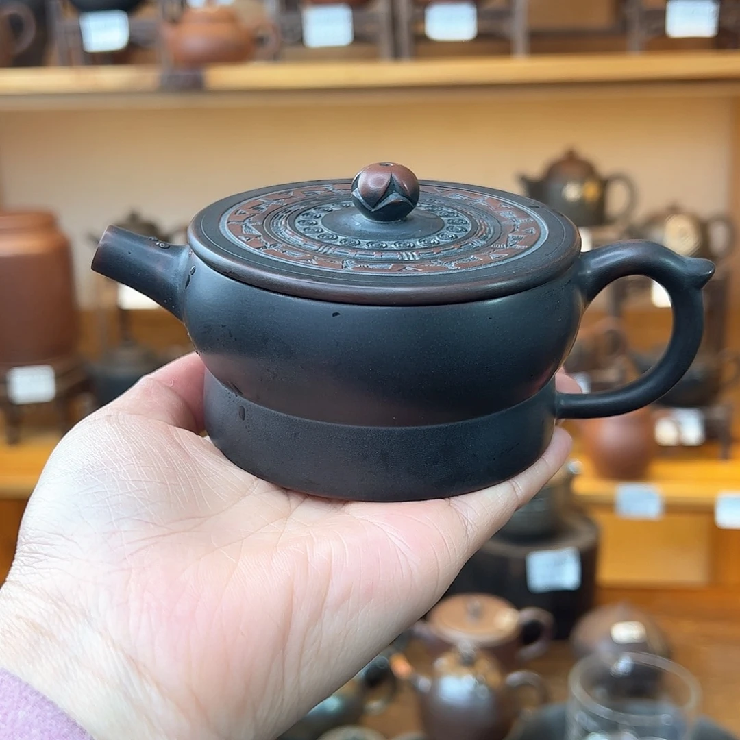 搞**紧坭兴陶铜鼓壶茶壶家用