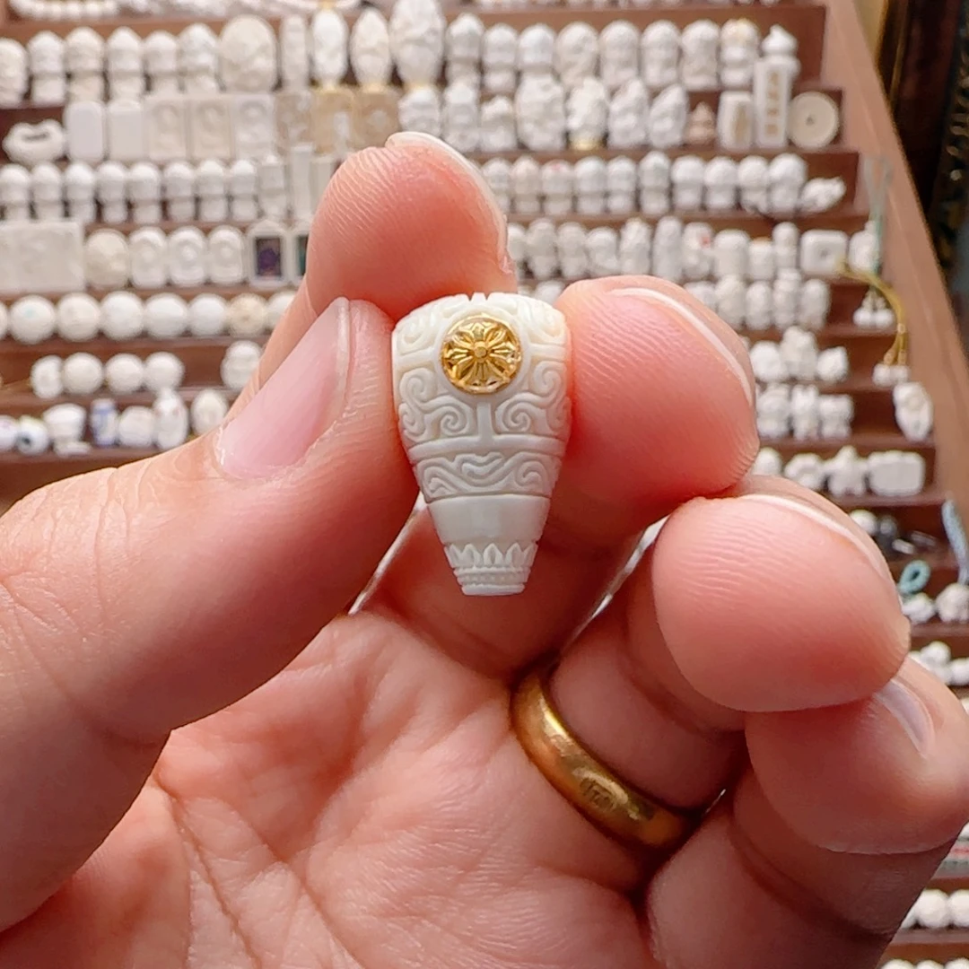 一***净猛犸象牙其他双面镶嵌三通