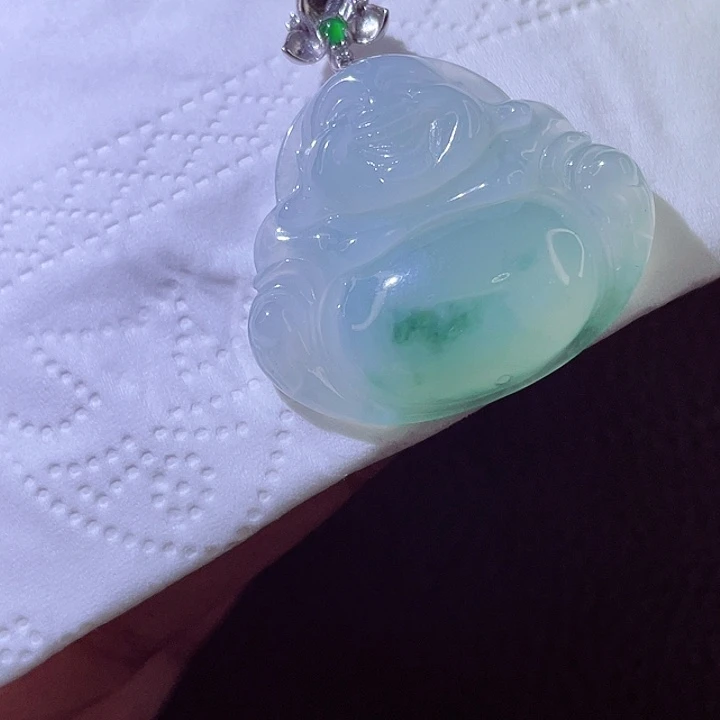 颈饰18K金镶嵌翡翠翡翠