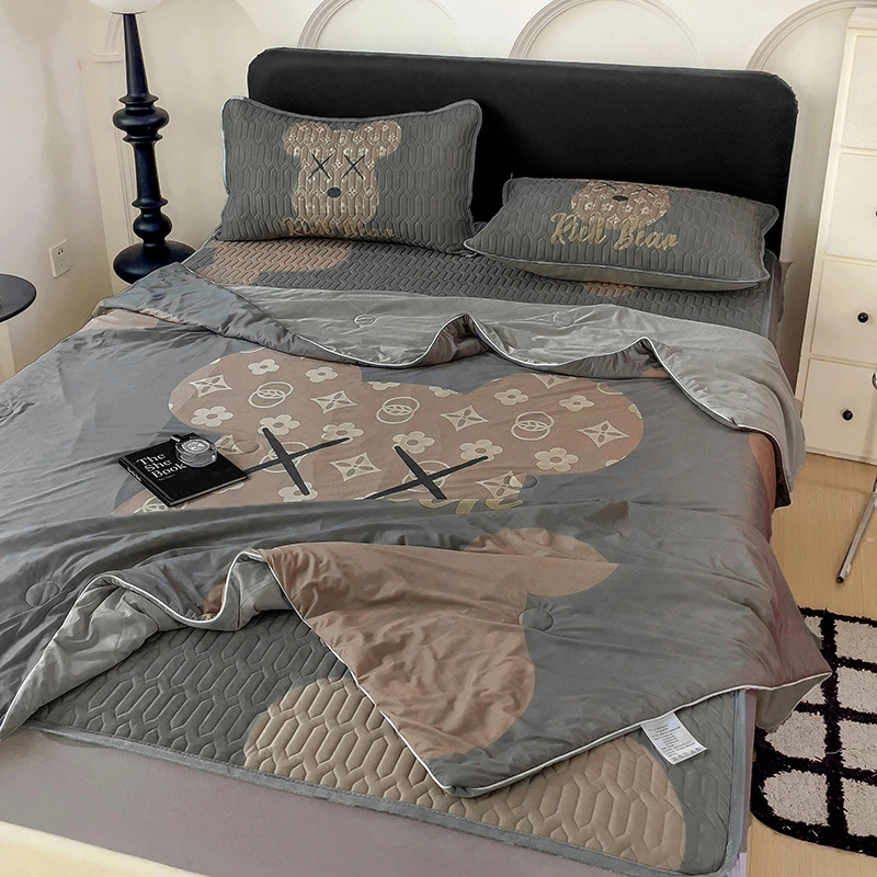 夏季乳胶凉席夏被四件套冰丝凉席三件套空调被软席子夏季可机洗