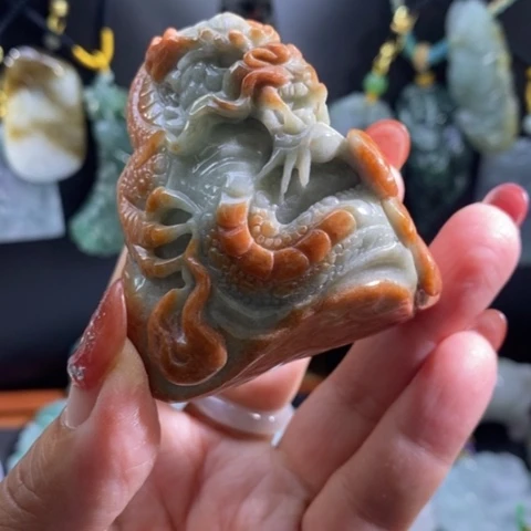 【闪购商品】颈饰未镶嵌翡翠龙牌