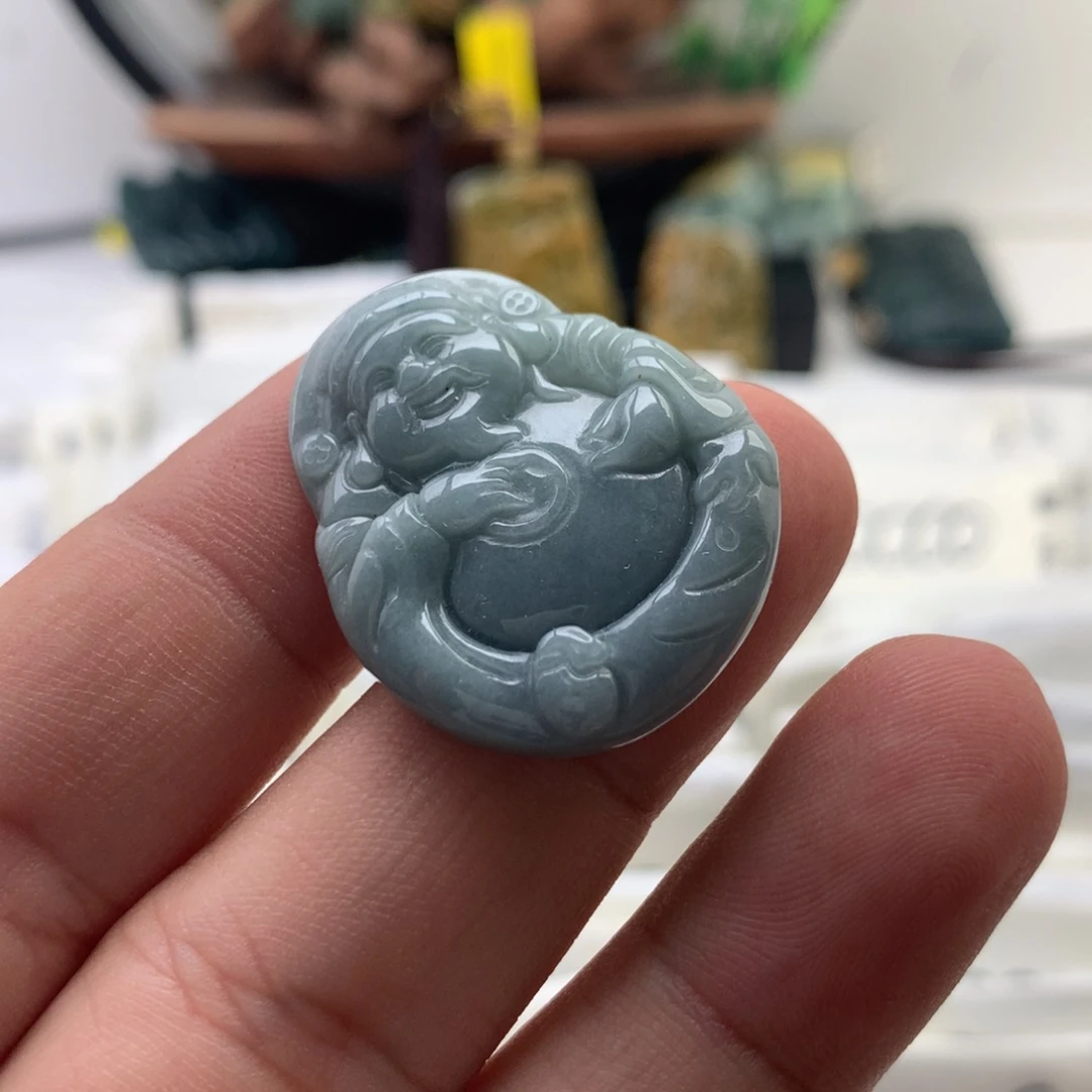 颈饰未镶嵌翡翠财神