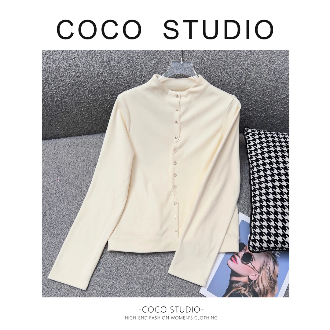 女装厚款网红气质秋冬季打底衫千金风半高领长袖DDS185