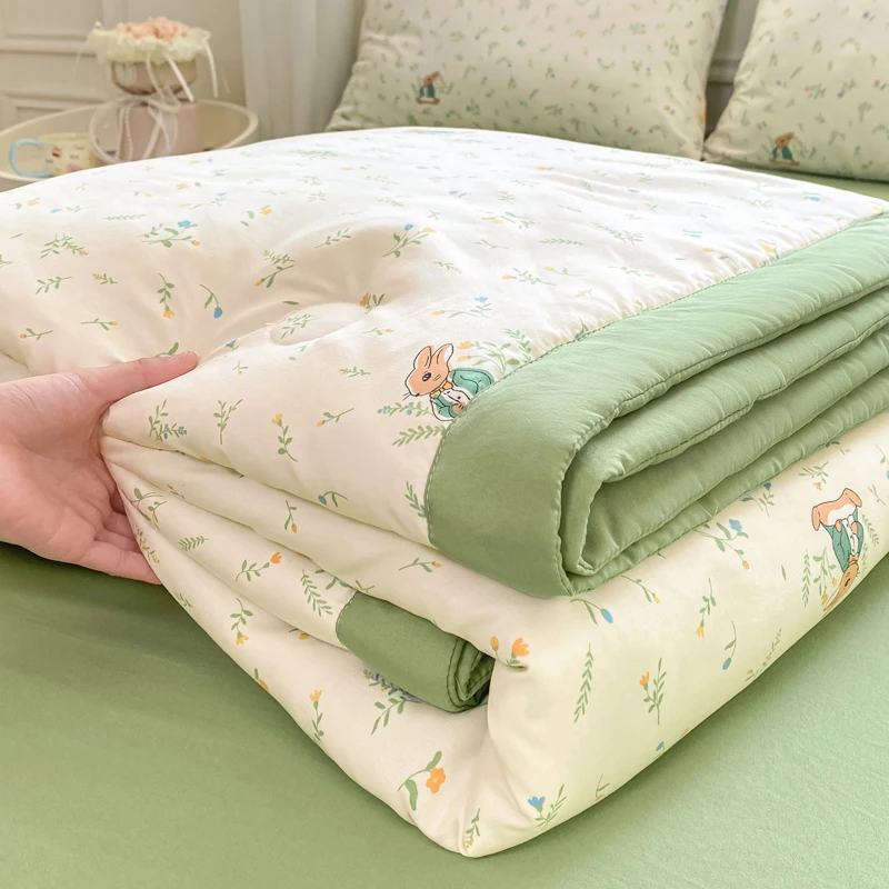 新疆棉夏凉被夏被薄款被空调被子非纯棉全棉可机洗宿舍学生被子