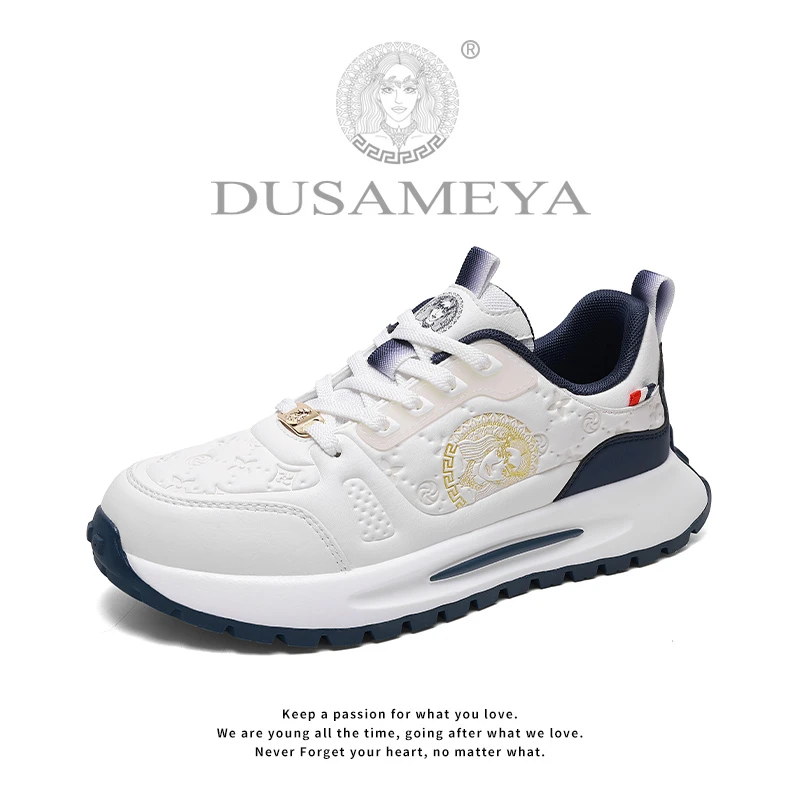 DUSAMEYA/杜莎米娅秋季冬季男鞋情侣时尚休闲板鞋厚底百搭潮鞋