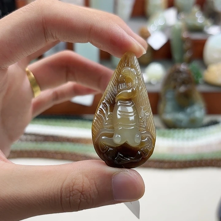 和田玉未镶嵌吊坠(不含链)