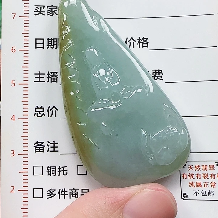 翡翠未镶嵌颈饰天然