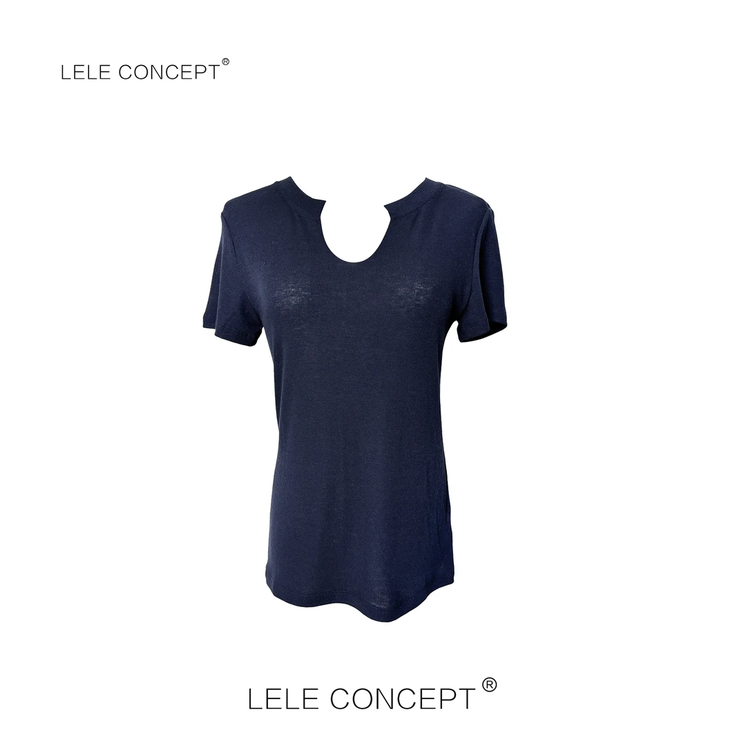 LELE CONCEPT丨【精选推荐】破口半袖T恤弹力舒适TX092