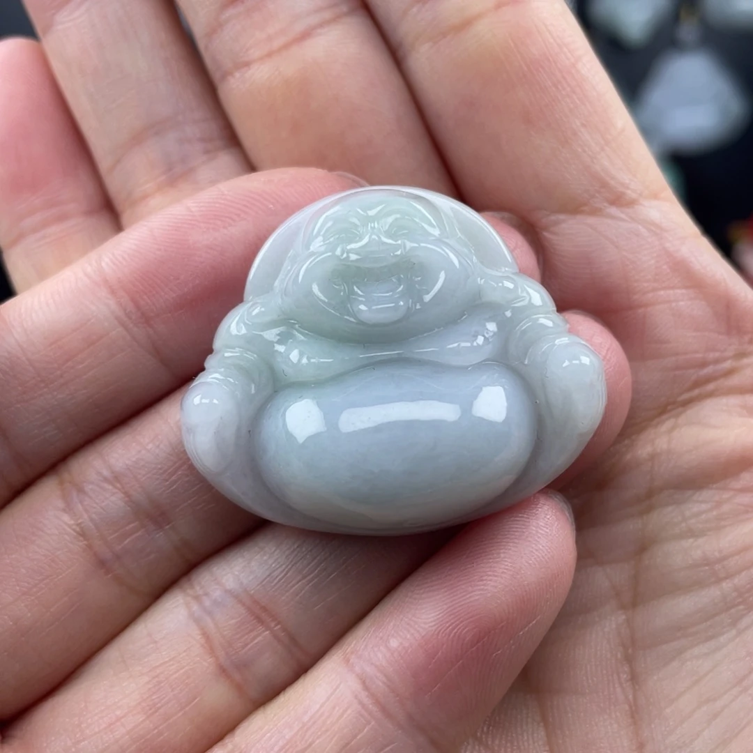 颈饰未镶嵌翡翠32尺寸佛公厚装微瑕介意勿拍不退不换