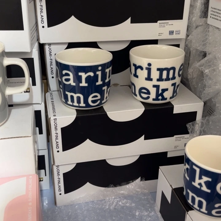 marimekko字母蓝色日限200ml手握对杯