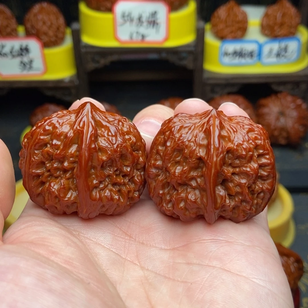 吊坠文玩核桃37平谷凹底