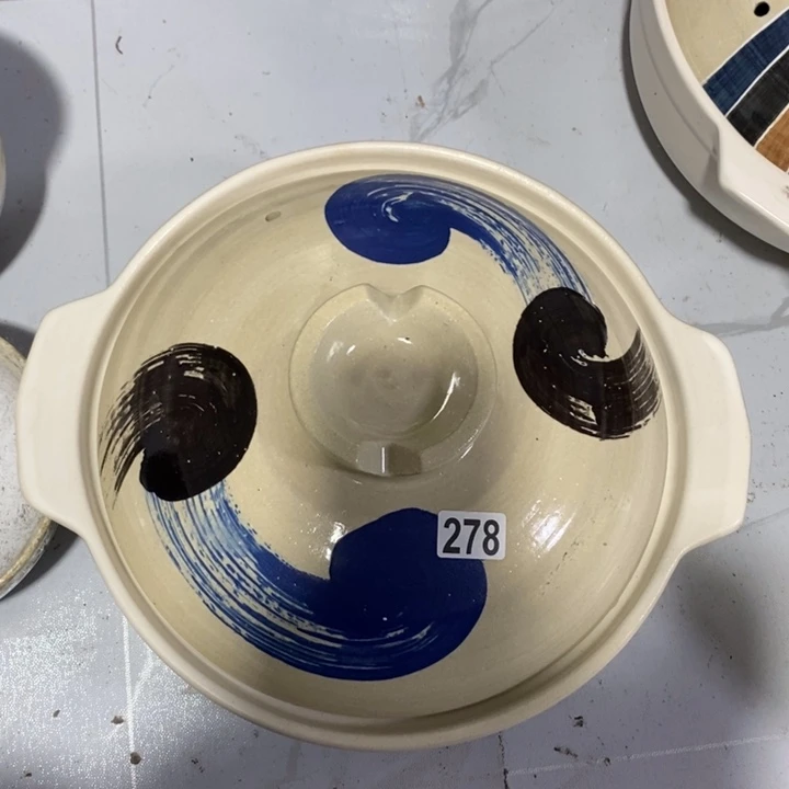 瓷片磁州窑大砂锅口径30厘米高度11厘米可干烧