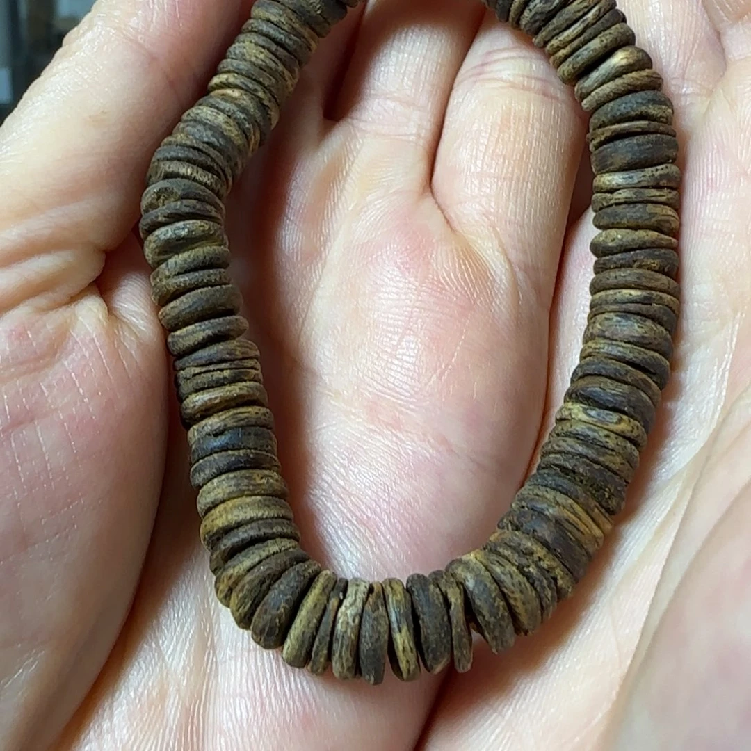 手串沉香绿奇楠沉香沉水片珠单圈8克手串