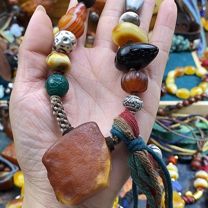 蜜蜡未镶嵌项链项链