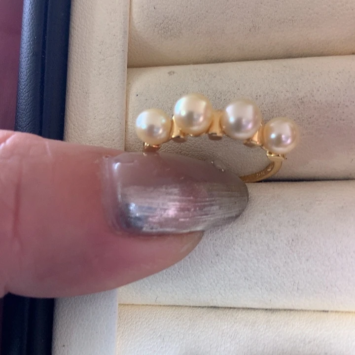 银S925镶嵌戒指海水珍珠