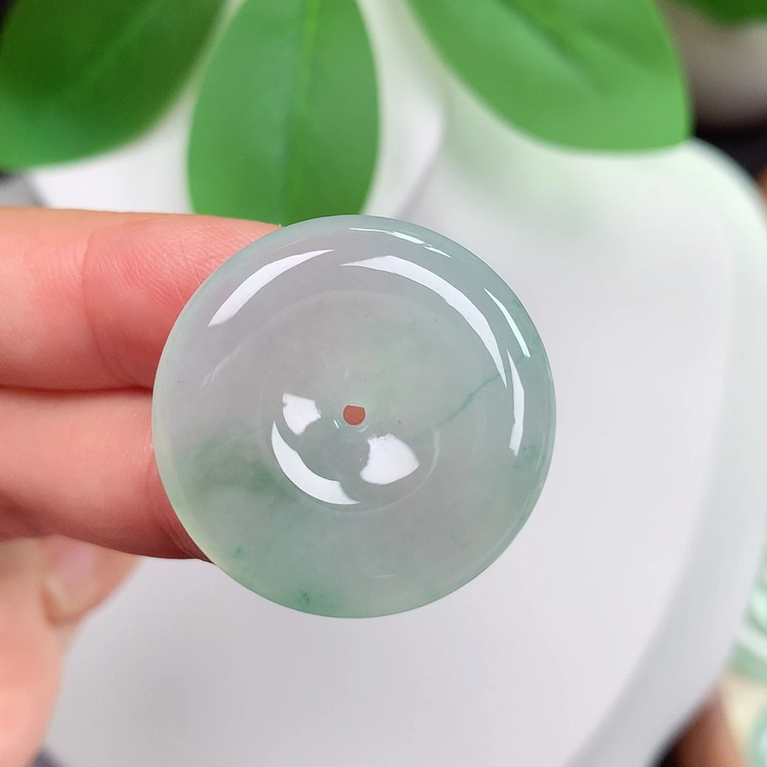 颈饰未镶嵌翡翠平安扣 27.3x6.0mm