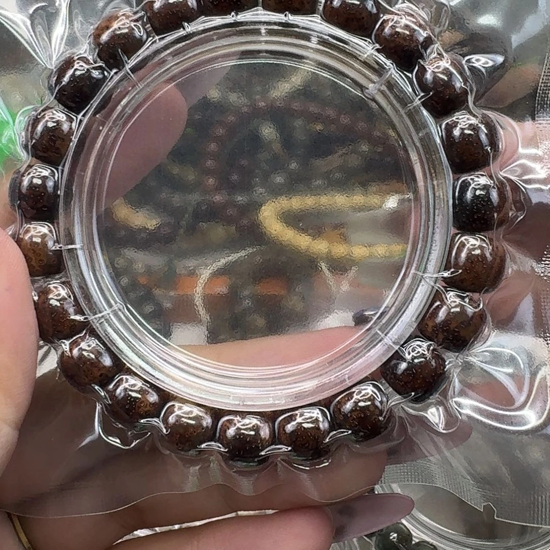 手串星月菩提96王者糯冰黑金玉化10 9