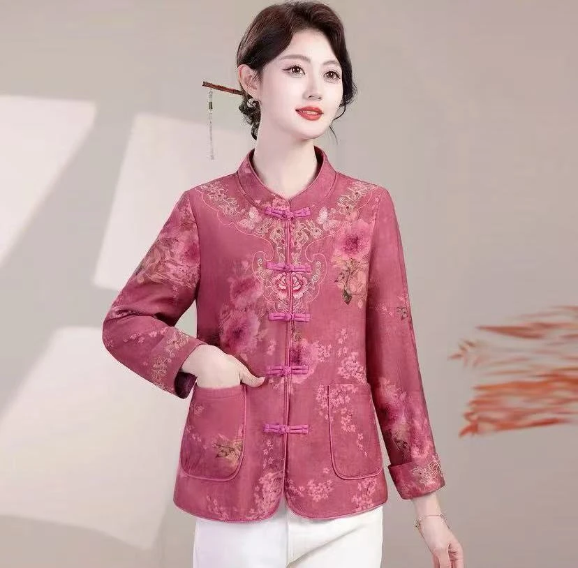 秋季新款原版民族风网红加薄绒小衫【栀子花刺绣】高档时尚女士上衣