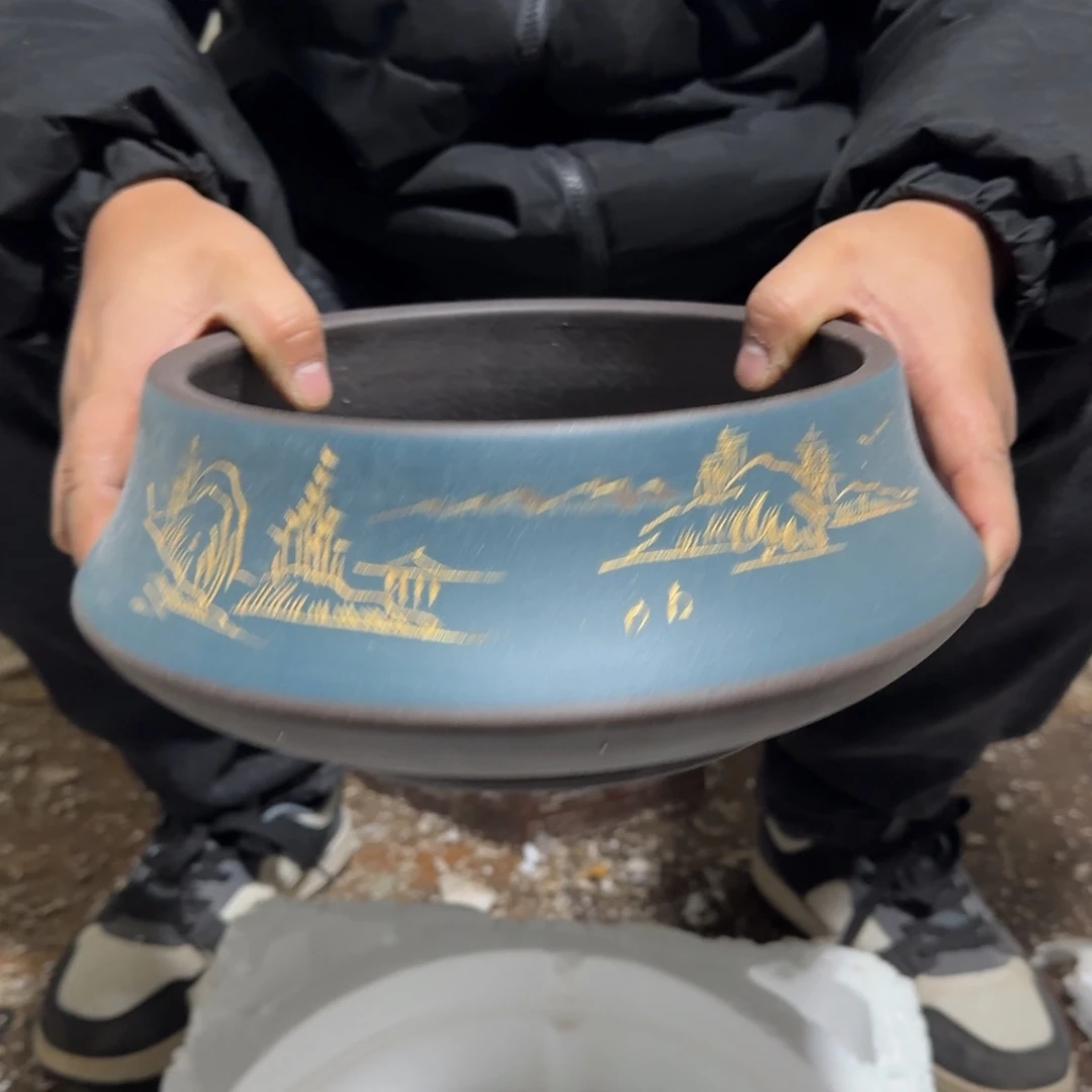 花盆紫砂瑕疵是我自己